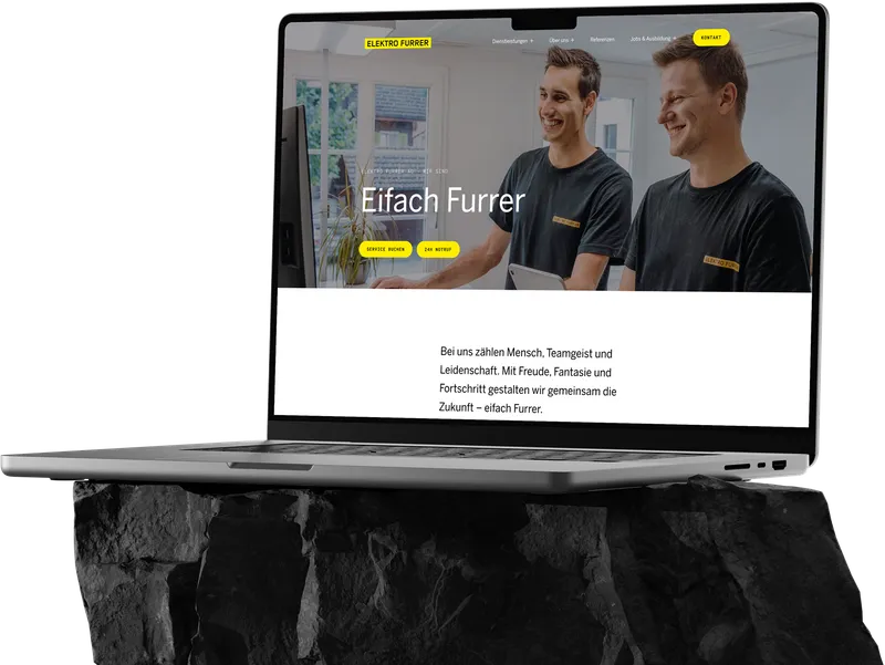 Screenshot von der Website Elektro Furrer AG